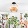 Koyoto ceiling light, globe light 12 cm Amber, 1-light source