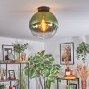 Koyoto ceiling light, globe light 12 cm green, clear, 1-light source
