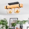 Sernadelo ceiling light, globe light Ecru, black, 2-light sources
