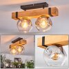 Sernadelo ceiling light, globe light Ecru, black, 2-light sources