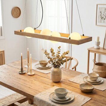 Zanin hanging light, pendant light Ecru, black, 4-light sources