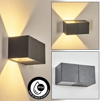 Fanor outdoor wall light, Up & Down Light, wall light LED anthracite, 1-light source