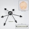 Basto ceiling light, globe light Ecru, 6-light sources