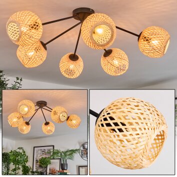 Basto ceiling light, globe light Ecru, 6-light sources