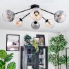 Koyoto ceiling light, globe light 77.5 cm Amber, clear, Smoke-coloured, 6-light sources