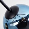 Koyoto ceiling light, globe light 77.5 cm blue, gold, green, clear, 6-light sources