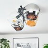 Koyoto ceiling light, globe light Amber, chrome, clear, Smoke-coloured, 4-light sources