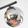 Koyoto ceiling light, globe light Amber, chrome, Smoke-coloured, 4-light sources