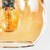 Koyoto ceiling light, globe light Amber, chrome, Smoke-coloured, 4-light sources