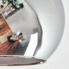 Koyoto ceiling light, globe light Amber, chrome, clear, Smoke-coloured, 4-light sources