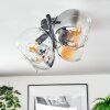 Koyoto ceiling light, globe light Amber, clear, Smoke-coloured, 4-light sources