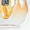 Koyoto ceiling light, globe light Amber, clear, Smoke-coloured, 4-light sources