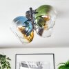 Koyoto ceiling light, globe light blue, gold, green, clear, Smoke-coloured, 4-light sources