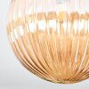 Chehalis ceiling light, globe light Amber, clear, Smoke-coloured, 3-light sources