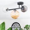 Chehalis ceiling light, globe light Amber, clear, Smoke-coloured, 3-light sources