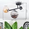 Chehalis ceiling light, globe light Amber, clear, Smoke-coloured, 3-light sources