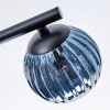 Chehalis ceiling light, globe light blue, green, coppery, 3-light sources