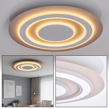 Lidor ceiling light LED sand-coloured, white, 1-light source