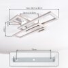 Marluk ceiling light LED chrome, sand-coloured, white, 1-light source