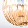 Chehalis ceiling light, globe light Amber, Smoke-coloured, 3-light sources