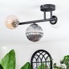 Chehalis ceiling light, globe light Amber, clear, Smoke-coloured, 3-light sources