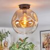 Ripoll ceiling light, globe light Amber, clear, 1-light source