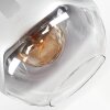Ripoll ceiling light, globe light clear, Smoke-coloured, 1-light source