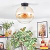 Koyoto ceiling light, globe light 30 cm Amber, clear, 1-light source