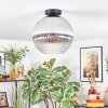 Koyoto ceiling light, globe light 30 cm clear, Smoke-coloured, 1-light source