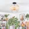 Koyoto ceiling light, globe light 30 cm Amber, clear, 1-light source