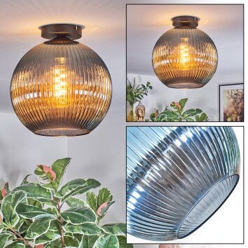 Koyoto ceiling light, globe light 30 cm blue, 1-light source