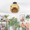 Ripoll ceiling light, globe light gold, 1-light source