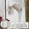Javel wall light, wall spotlight sand-coloured, white, 1-light source