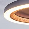 Macos ceiling light LED Wood like finish, black, 1-light source