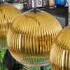 Koyoto hanging light, globe light, pendant light gold, clear, 4-light sources