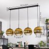 Koyoto hanging light, globe light, pendant light gold, clear, 4-light sources