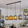 Koyoto hanging light, globe light, pendant light blue, gold, green, 4-light sources