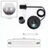 Koyoto hanging light, globe light, pendant light clear, Smoke-coloured, 1-light source