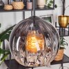 Koyoto hanging light, globe light, pendant light clear, Smoke-coloured, 1-light source