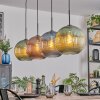 Koyoto hanging light, globe light, pendant light blue, green, coppery, 4-light sources