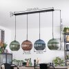Koyoto hanging light, globe light, pendant light blue, green, coppery, 4-light sources