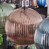 Koyoto hanging light, globe light, pendant light blue, green, coppery, 4-light sources