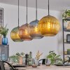 Koyoto hanging light, globe light, pendant light blue, gold, green, coppery, 4-light sources