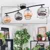 Ripoll ceiling light, globe light Amber, Smoke-coloured, 4-light sources