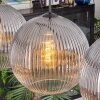 Koyoto hanging light, globe light, pendant light clear, Smoke-coloured, 4-light sources