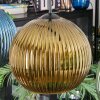 Koyoto hanging light, globe light, pendant light blue, gold, green, 4-light sources