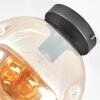 Ripoll ceiling light, globe light Amber, 1-light source