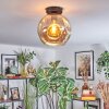 Ripoll ceiling light, globe light Amber, 1-light source
