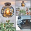 Ripoll ceiling light, globe light blue, 1-light source