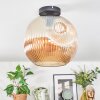 Ripoll ceiling light, globe light Amber, 1-light source